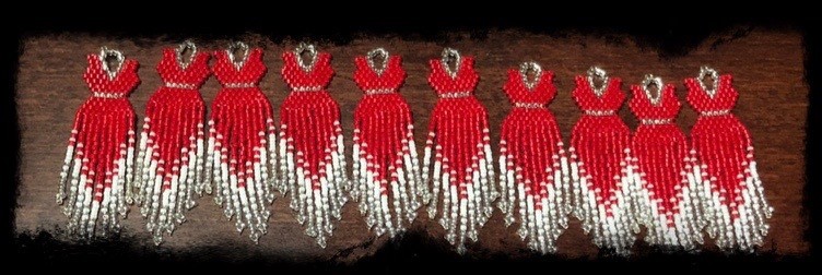 Beaded red dress earrings sale